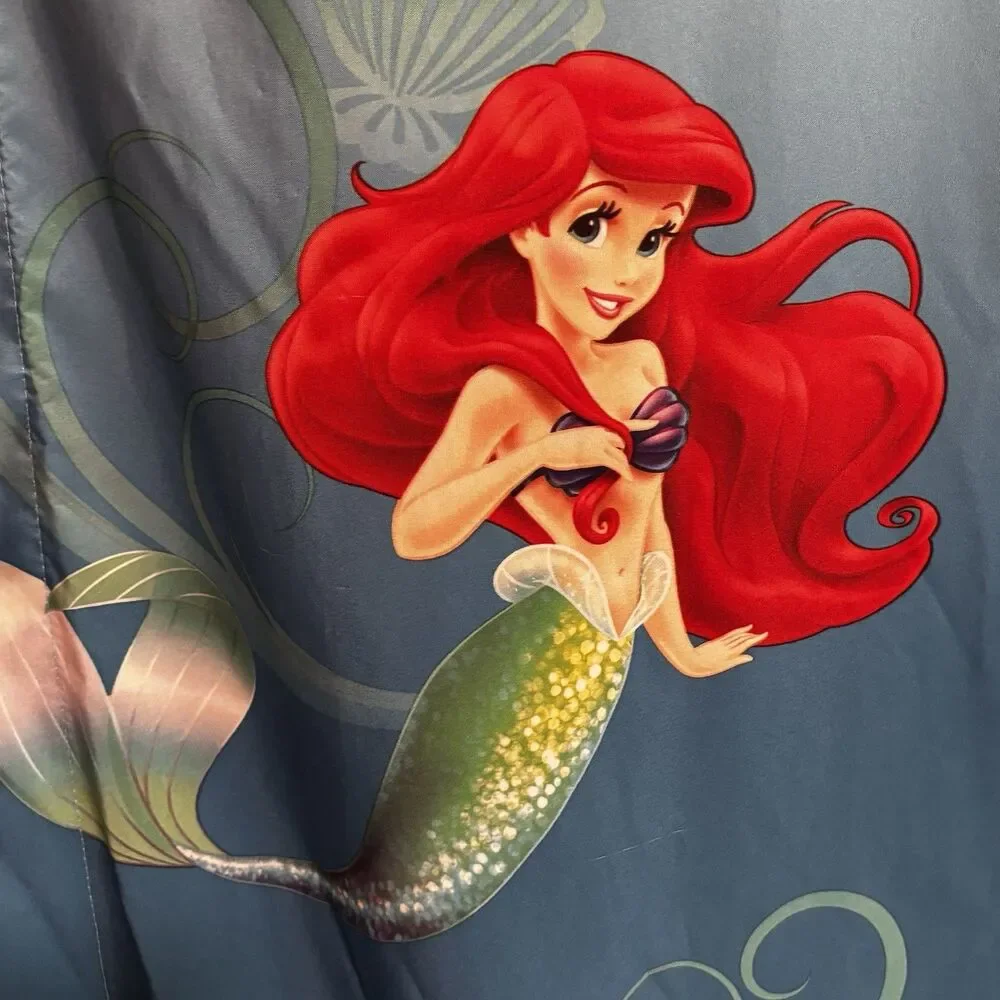 Disney Little Mermaid Bedroom Curtains Size 40 X 64 Inches Ariel Flounder VTG